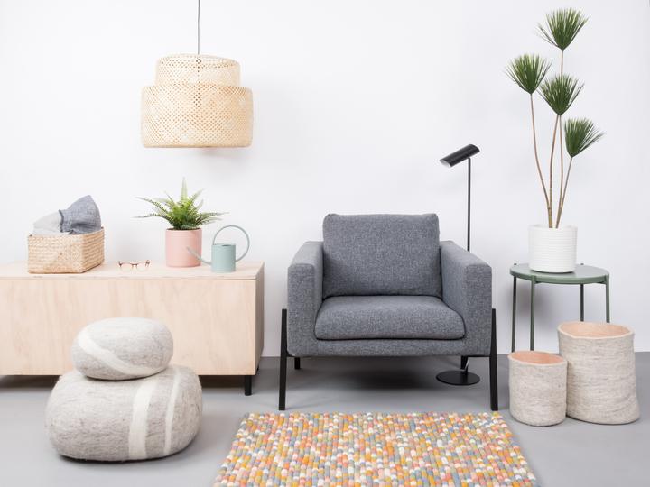 Produktbild Myfelt Liese Filzkugelteppich eckig (120 x 170 cm)