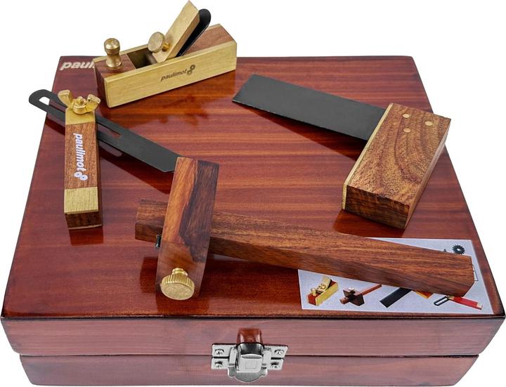 Produktbild Paulimot Mini-Holzbearbeitungs-Set, 4-teilig, Rosenholz (13 mm)
