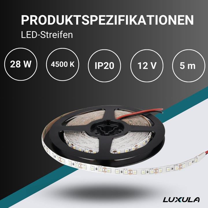 Produktbild Luxula LED-Strip (Neutralweiss, 500 cm, Indoor)