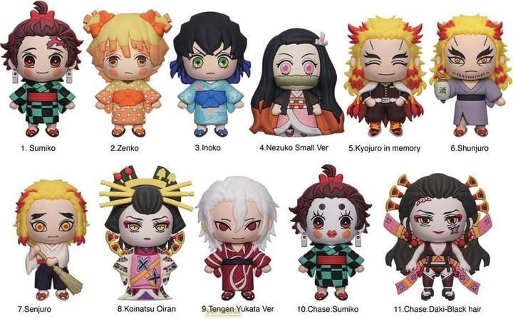 Actual product image Monogram Int. Demon Slayer: Kimetsu no Yaiba 3D PVC-Taschenanhänger Series 5 Display (24)