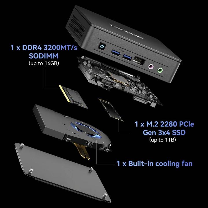 Produktbild Geekom Mini PC Mini Air12 Lite () Intel® N-Reihe N150 8 GB RAM 256 GB SSD I (Intel N150, 8.59 GB, 274.88 GB)