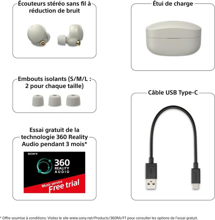 Actual product image Sony WF-1000XM4 (ANC, 12 h, Wireless)