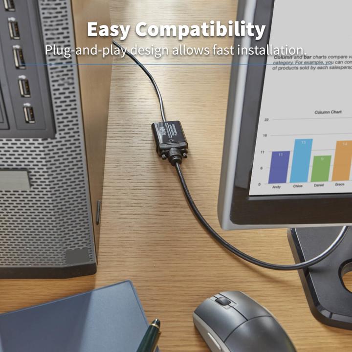 Image du produit Eaton DisplayPort to VGA Active Adapter Video Converter DP ver 1.2 M/F 6inch 15.24cm (VGA, 4.19 cm)