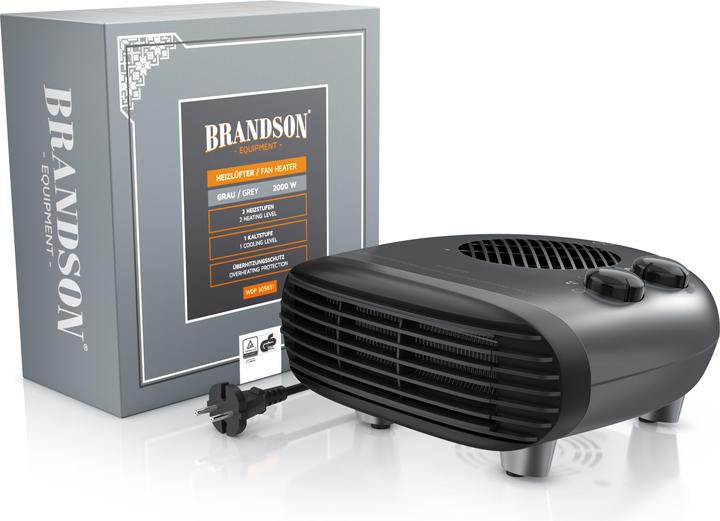 Produktbild Brandson Keramik Heizlüfter 2000 W mit einstellbarem Thermostat, Badezimmer Heizung mit 3 Leistungsstufen (2000 W)