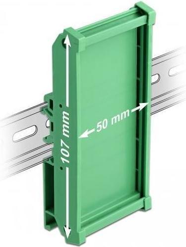 Actual product image Delock PCB holder (107 mm) for top hat rail 5 cm long (0.05 m)