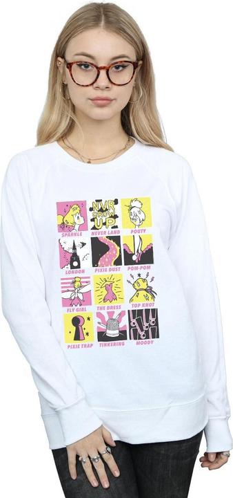 Actual product image Disney Womens/Ladies Tinkerbell Squares Sweatshirt (XXL)