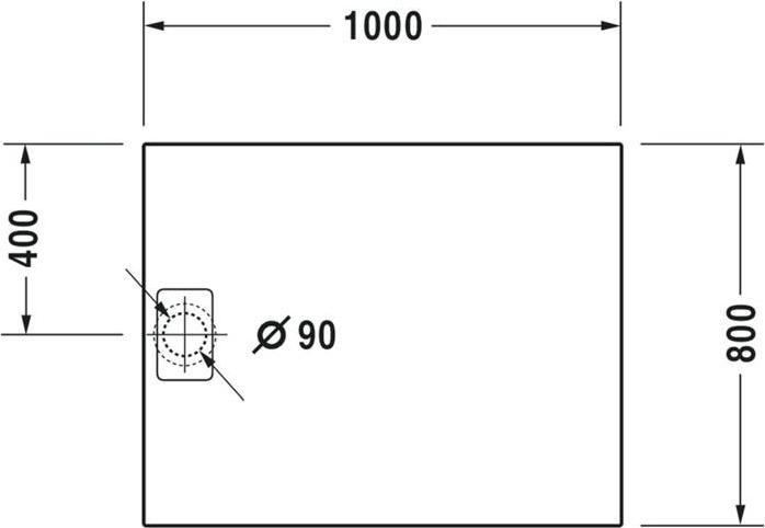 Image du produit Duravit Receveur de douche rectangulaire STONETTO 1000x800x50mm béton gris