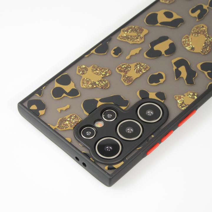 Actual product image PhoneLook Cover semi-transparent blurry design leopard (Samsung Galaxy S24 Ultra)