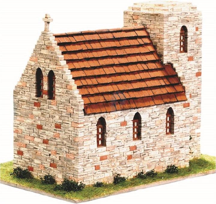 Actual product image Block Cuit. 3D Ceramic Model Kit - Old English Cottage Church (26 x 14 x 22 cm)