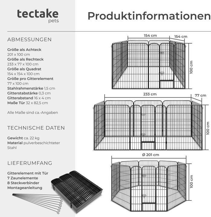 Produktbild tectake Welpenauslauf