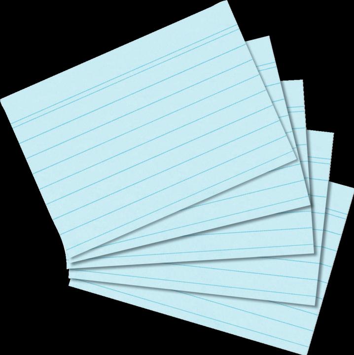 Actual product image Herlitz Index cards, DIN A8, lined, blue (A8, 170 g/m², 100 x)