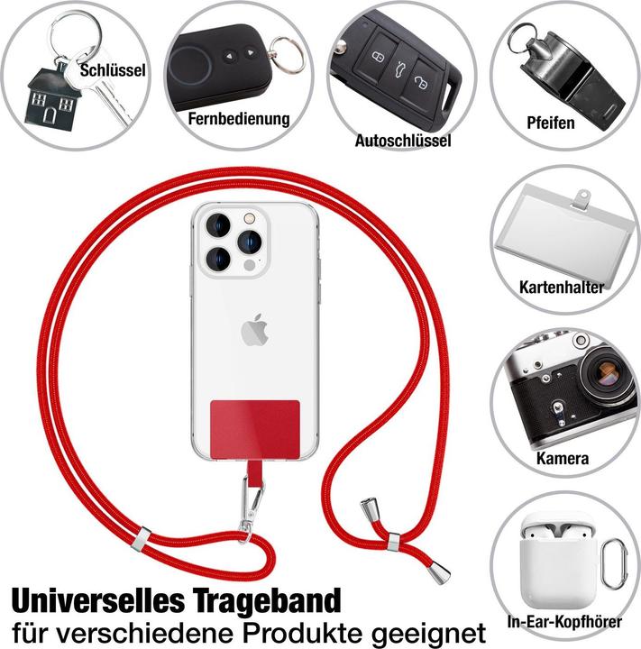 Image du produit Nalia Chaîne universelle pour téléphone portable à porter autour du cou avec pad