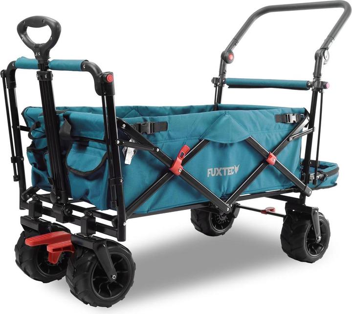 Image du produit Fuxtec Strand-Bollerwagen FX-CTB800 mit UV-geschütztem Sonnendach,Schiebegriff & Innenraumverlängeru