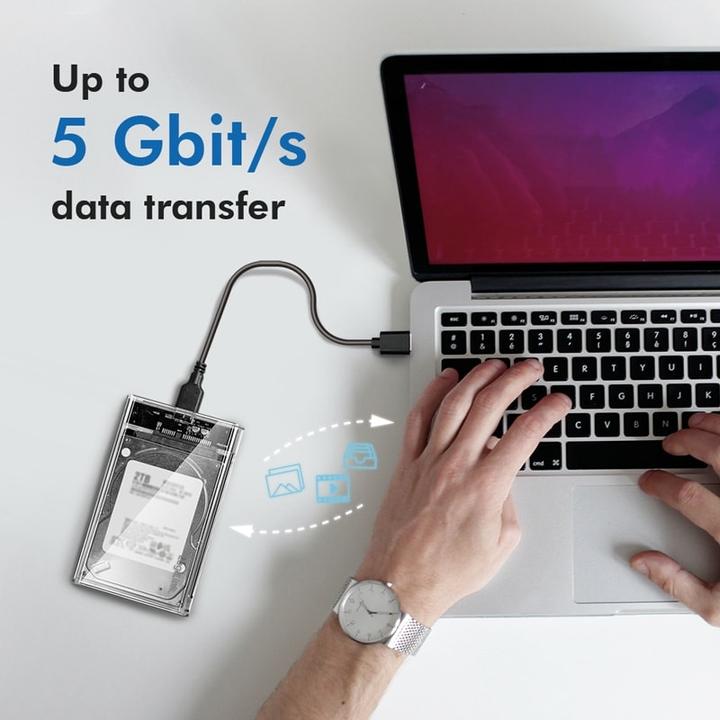 Actual product image LogiLink Hard disk enclosure 2.5", HDD/SSD, USB 3.0, tool-free (2.5")