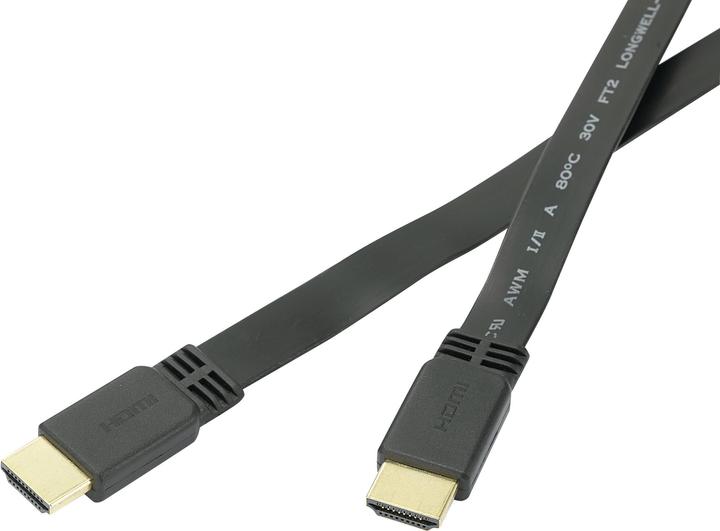 Produktbild SpeaKa Professional High Speed HDMI-Flat-Kabel mit Ethernet 2 m (2 m, HDMI)