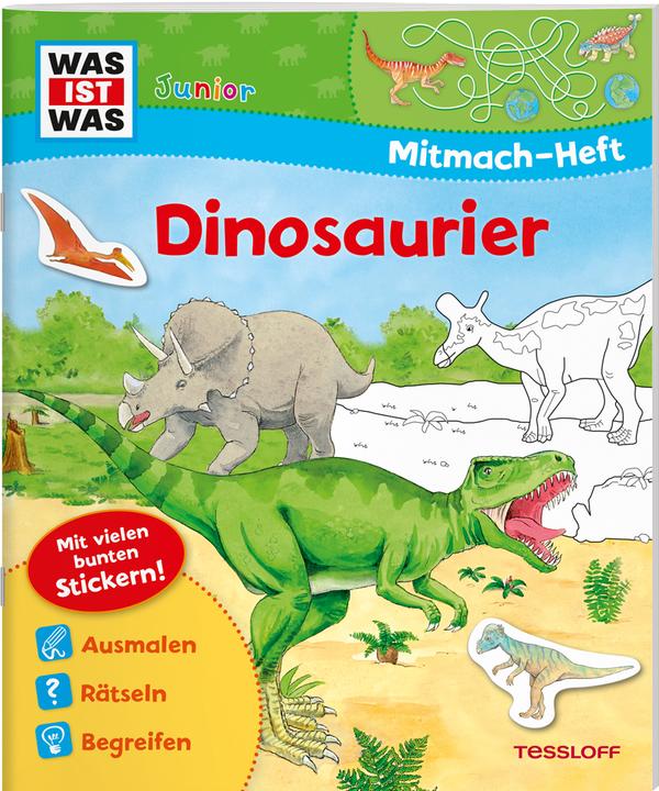 Actual product image Tessloff WAS IST WAS Junior Mitmachheft Dinosaurier (German, Sabine Schuck, 2019)