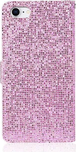 Image du produit MU Style Housse en cuir pailleté à rayures (Apple iPhone SE (3ème génération), Apple iPhone SE (2ème génération), Apple iPhone 8, Apple iPhone 7)