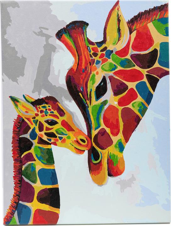 Immagine prodotto Craft Buddy Set di quadri Painting by Numbers 30x40cm Giraffe colorate