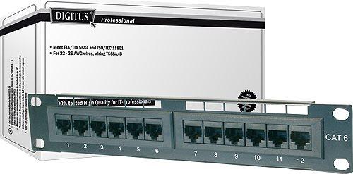Actual product image Digitus Patch Panel 25.4cm 10inch Cat5e 12-Port shielded