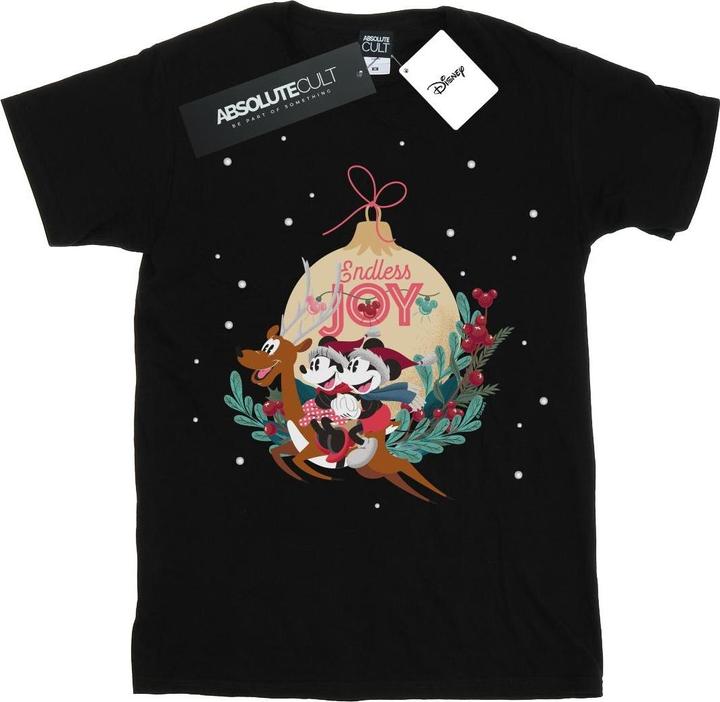 Actual product image Disney Womens/Ladies Mickey And Minnie Endless Joy Cotton Boyfriend T-Shirt (L)