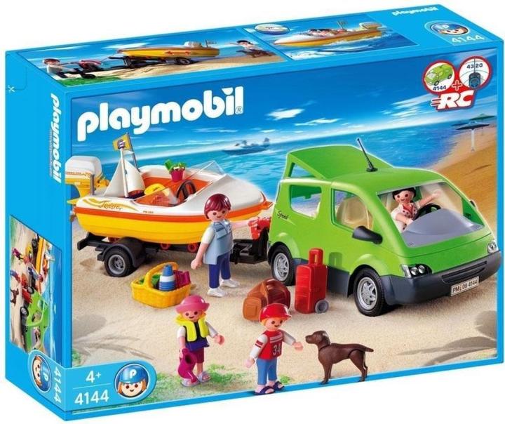 Produktbild Playmobil Familyvan mit Bootsanhänger (4144, Playmobil Family Fun)