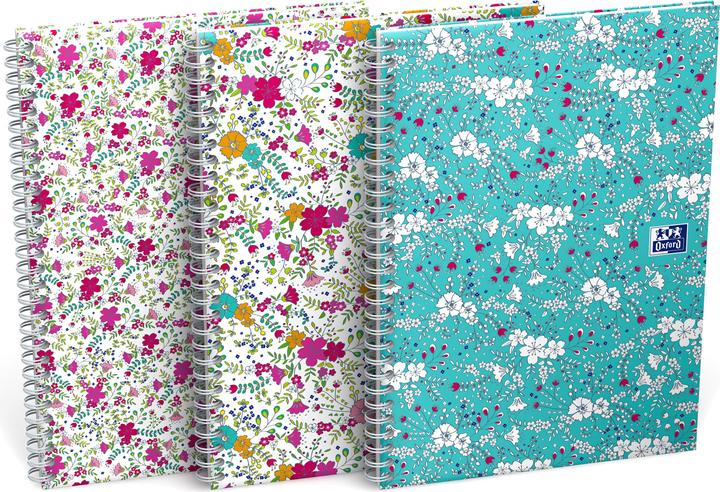 Image du produit Oxford FORME FLORAL - Livre à spirales (B5, À rayures, Couverture rigide)