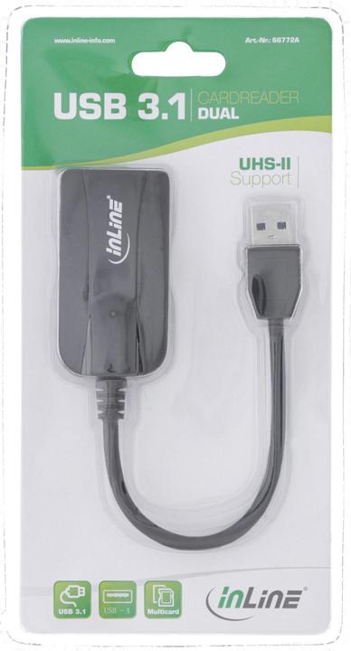 Produktbild InLine Lesegerät Kartenleser USB 3.1 USB-C, für SD (USB-C)