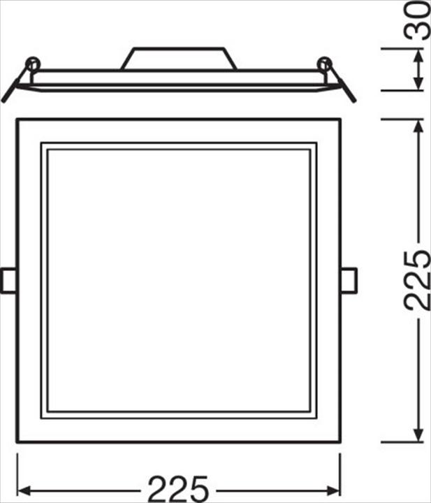 Image du produit Ledvance LED Downlight encastré plat Downlight Slim square 210 18W/3000K WT 18W 3000K 1530lm 30000h... (1530 lm)