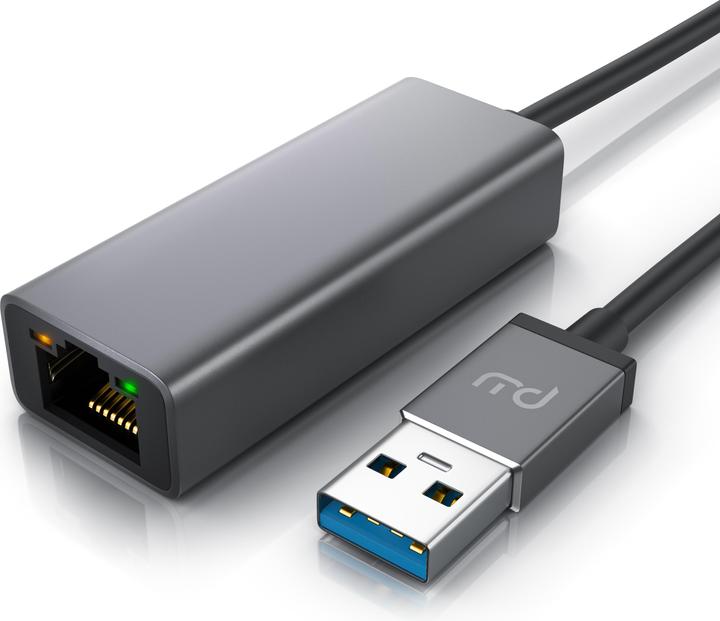 Immagine prodotto Primewire Adattatore di rete da USB tipo A a RJ-45 Ethernet, adattatore di rete USB 3.2 esterno con porta (USB-C 3.2 Gen 1, RJ45 (1x))