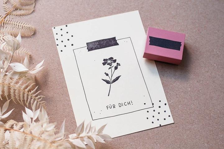 Produktbild Royal Posthumus M&B Set Muster, Holzstempelset, Rosa, 4 Stk.