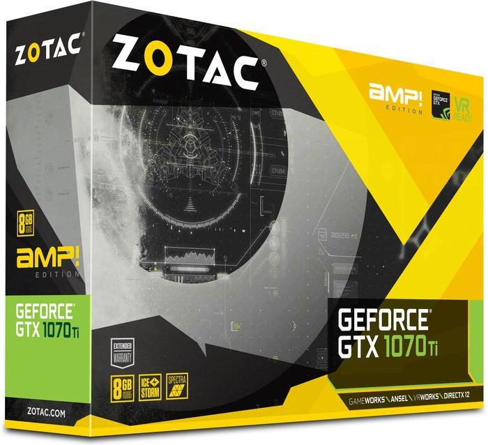 Actual product image Zotac GeForce GTX 1070 Ti AMP Edition (8 GB)