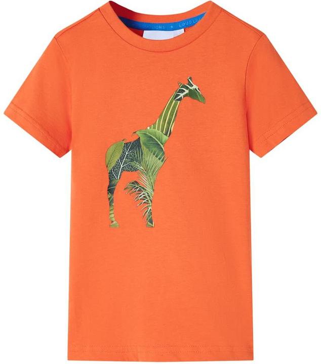Actual product image VidaXL Children's T-shirt light orange 128,Material: 100 (128)