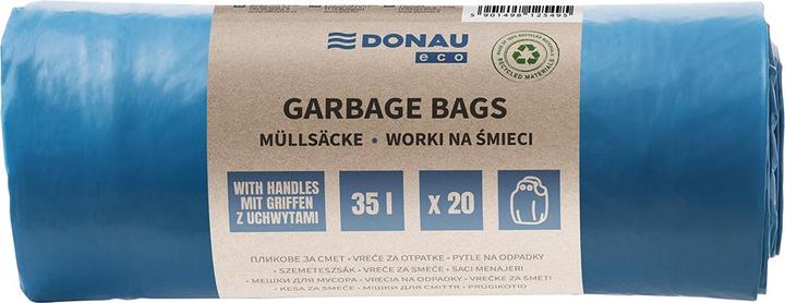 Produktbild Donau Mllscke ECO, mit Henkel Knotties, 35l, 20 Stck, blau (20 x, 35 l)