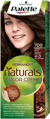 Palette Permanente Naturals Color Creme Tintura per capelli con Burro di Cacao e Olio di Argan 700 (4-0) M (700 (4-0) Marrone medio)