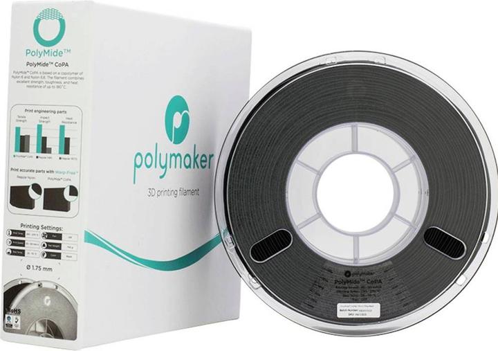 Image du produit Polymaker PolyMide CoPa V2 - Noir - 2.85mm (Nylon, 2.85 mm, 750 g, Noir)
