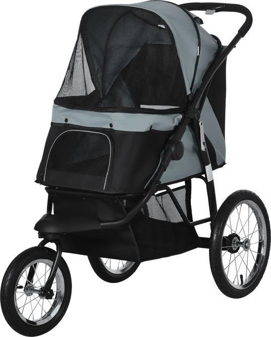 Produktbild Swisshandel24 Hundebuggy, Katzenbuggy mit Reflektoren, Faltbar mit Aufbewahrungskorb, Sonnenschutz, Netzfenster, f (Hund, Katze, Reflektoren, Faltbar)