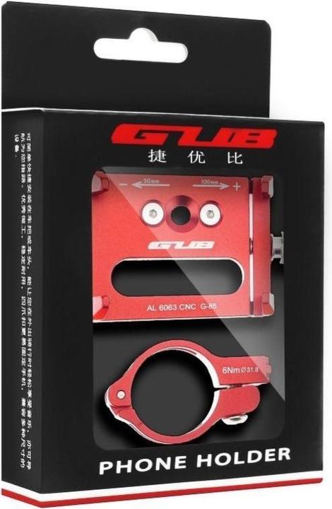 Image du produit Forcell Bicycle accessory Gub GUB bike holder for mobile phone G85 Aluminium red