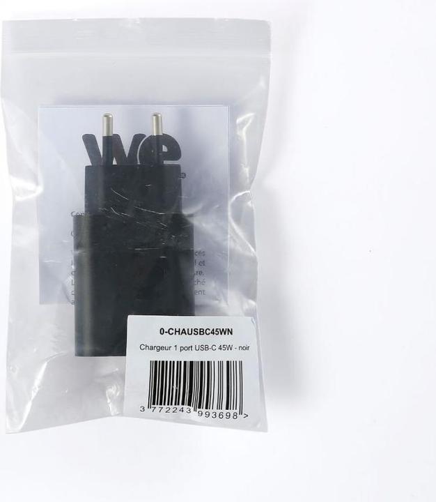 Immagine prodotto WE Caricabatterie a 1 porta USB-C: 5V/3A, 9V/3A, 12V/3A, 15V/3A, 20V/2.25A, 45W, Po (45 W)
