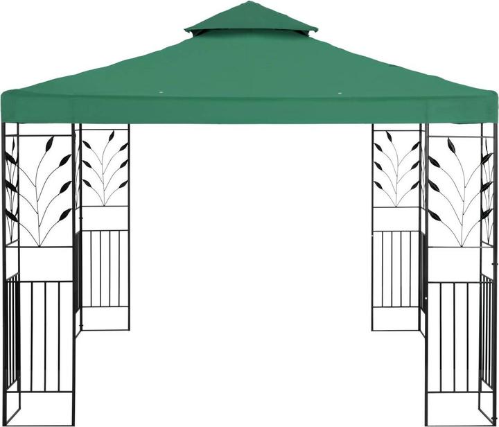 Actual product image Uniprodo Garden Pavilion - 3 x 3 m - 180 g/m² - dark green (300 cm, 300 cm)
