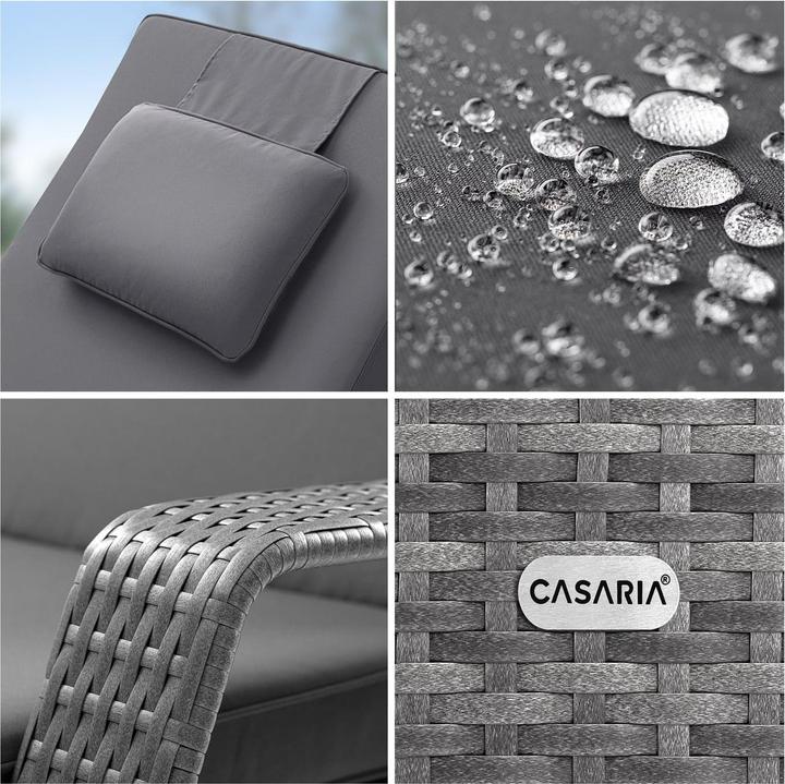 Produktbild Casaria Polyrattan Gartenliege (193 cm)