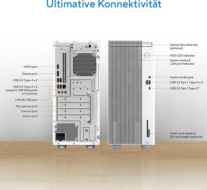 Produktbild ASUS ExpertCenter P5 (Intel Core i7-13620H, 16 GB, 512 GB, Intel UHD Graphics)