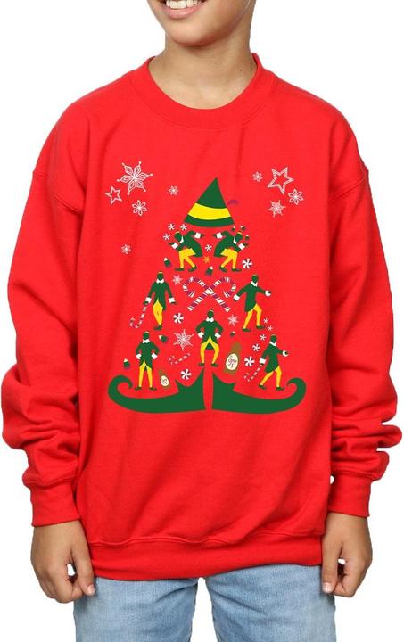 Actual product image Elf Boys Christmas Tree Sweatshirt (152, 158)