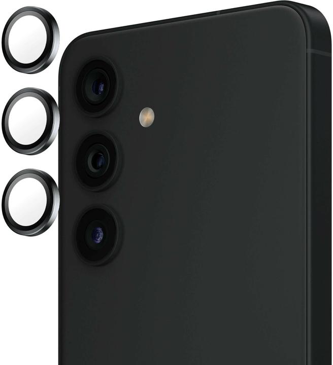 Actual product image PanzerGlass ® Hoops® black camera protection (1 Piece, Samsung Galaxy S25)