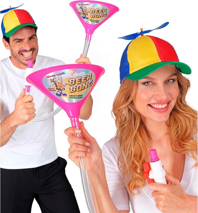 Image du produit Widmann Bong à bière rose avec valve Jeu à boire