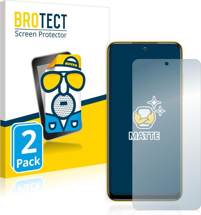 Productafbeelding BROTECT Anti-glansfolie Schermbeschermer Matte schermbeschermfolie (2 Stuk, Xiaomi Poco M3 Pro)