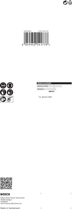 Produktbild Bosch Professional Zubehör EXPERT C470 Schleifpapier mit 8 Löchern für Schwingschleifer, 93 x 230 mm, G 400, 10-tlg. (400)