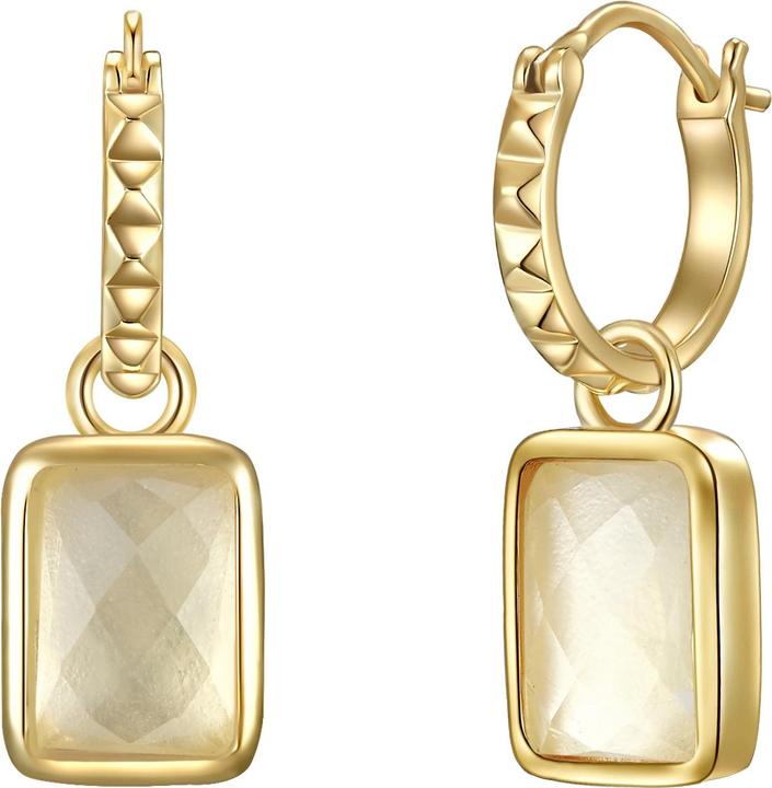 Glanzstücke München Damen Sterling Silber Rosenquarz gelbgold - 28353 (Sterling Silber)
