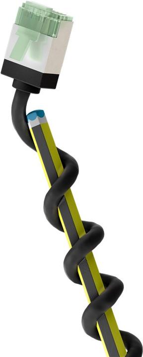 Produktbild Goobay Ultraflexibles CAT 8.1 Patchkabel, slim, U/FTP, schwarz (U/FTP, CAT8.1, 1 m)