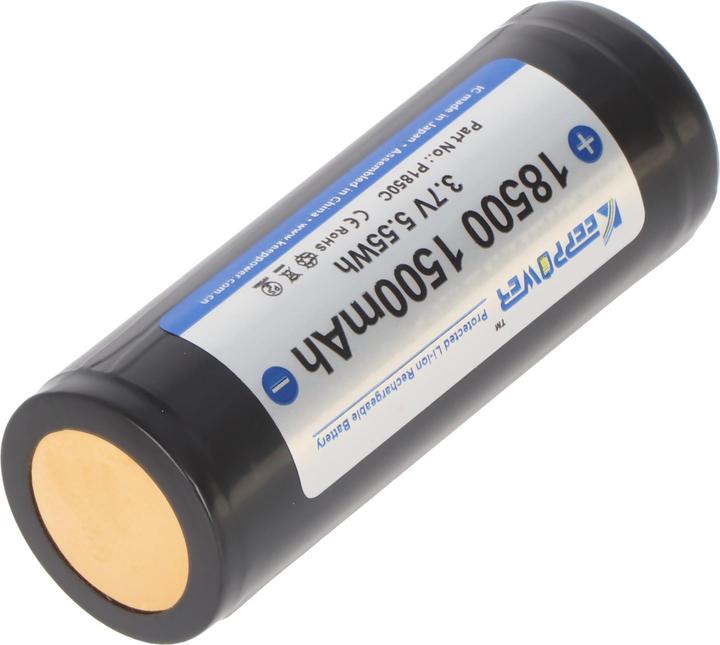 Actual product image Keeppower Battery 18500 protected (1 pcs., 18500, 1500 mAh)