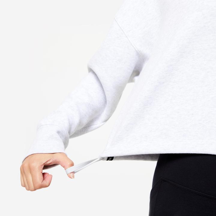 Image du produit Domyos Sweatshirt Crop Top Fitness confortable extensible gris (L)